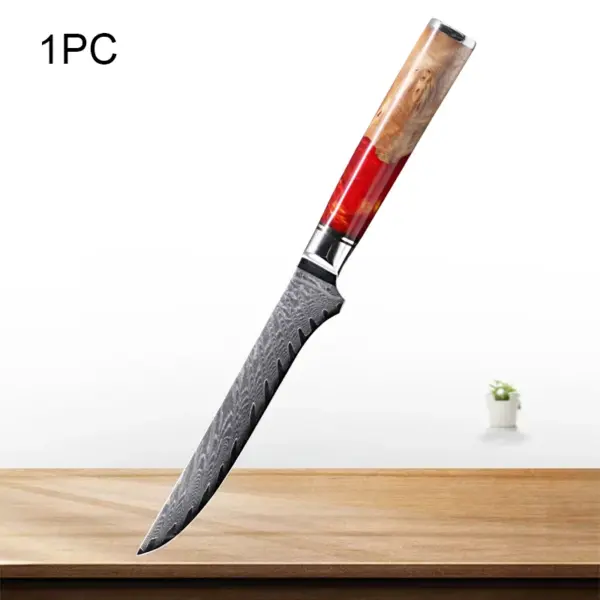 Professional Damascus Steel Boning Kitchen Knife - Image 8