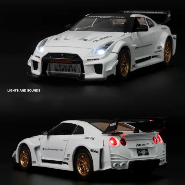 1:24 Nissan GTR Diecast Sports Car Model - Image 4