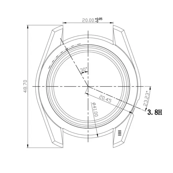 42mm Modified Watch Case for Seiko Movement - Image 3