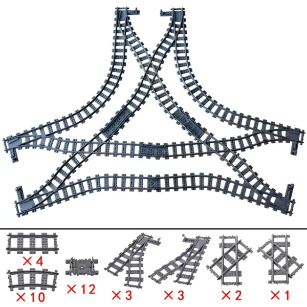 Flexible Building Block Train Tracks Set - Image 52