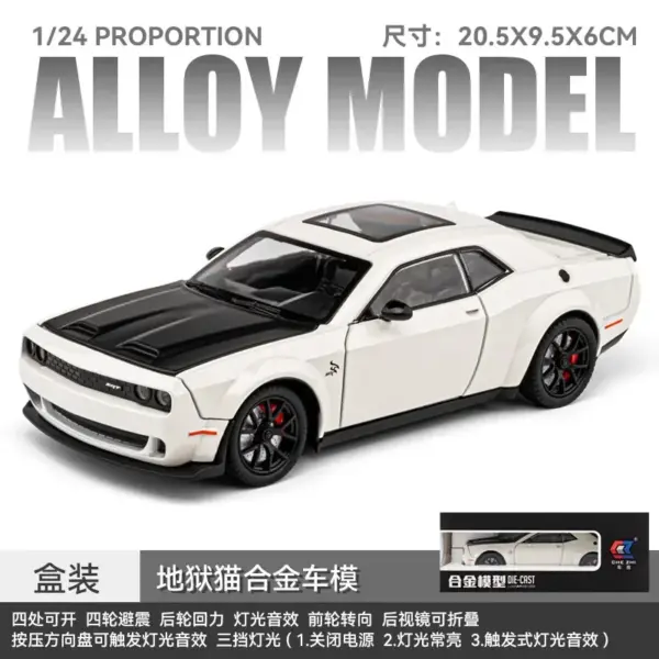1:24 Scale Dodge Challenger Hellcat Model - Image 7
