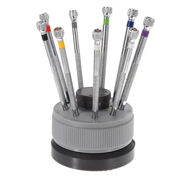 9-Piece Precision Screwdriver Set with Stand