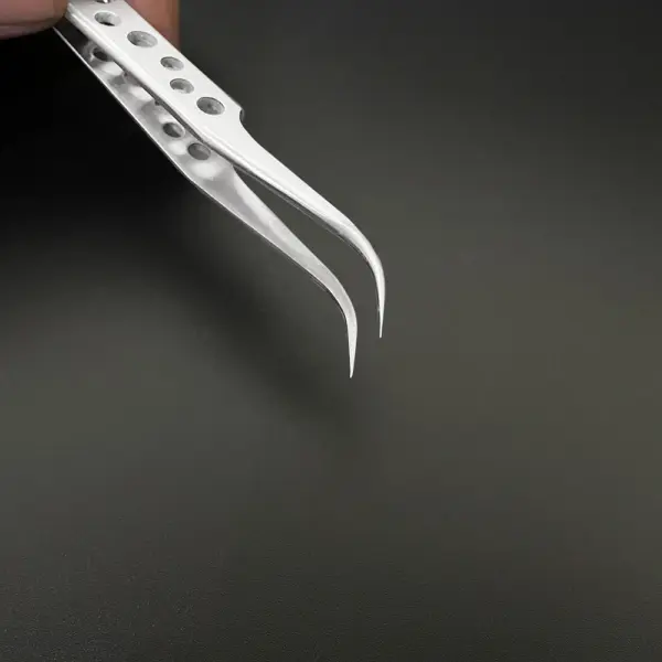 Precision Stainless Steel Curved Straight Tweezers - Image 6