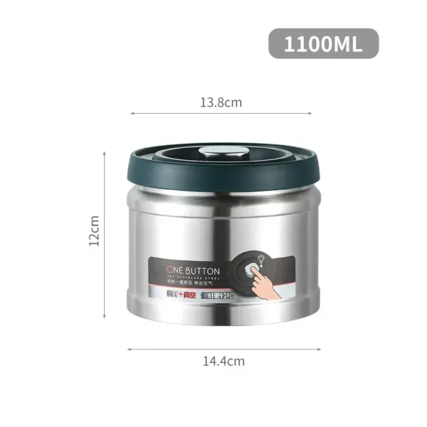 Airtight Stainless Steel Food Storage Jar 750/1100/1600ml - Image 9