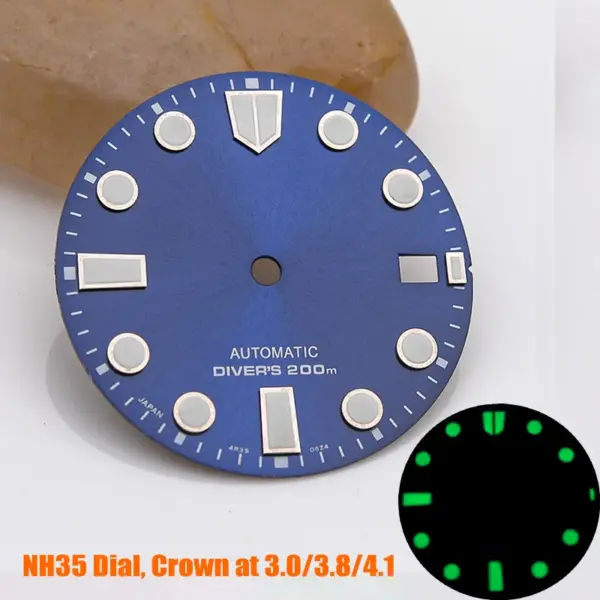 28.5mm Green Luminous Watch Dial for NH35 NH36 - Image 16