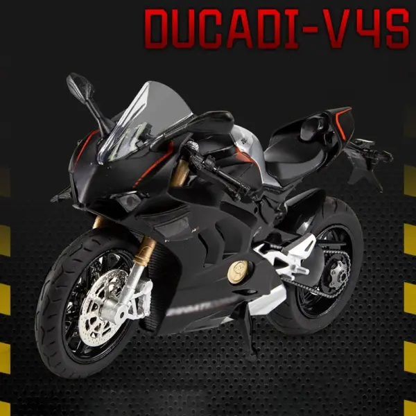 1:12 Scale Red Ducati V4S Diecast Motorcycle - Image 8