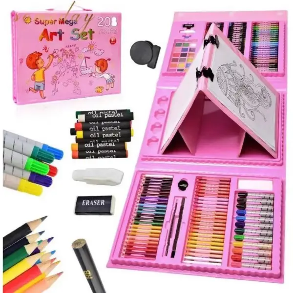 Kids 168/208 PCS Art Coloring Set - Image 3