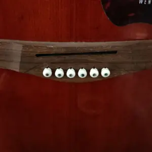 6 Bone Guitar Bridge Pins Set for Acoustic 7 S94dd0d66a9874eee8d570e97dde201f2x