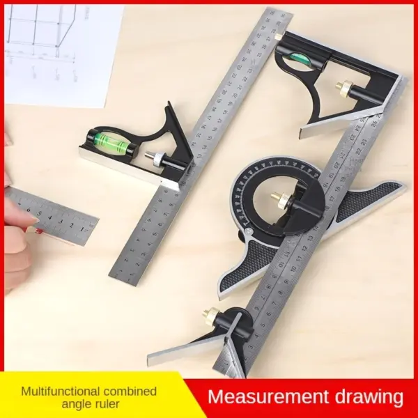 Adjustable Right Angle Ruler with Bubble Level - Image 4