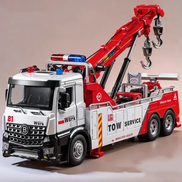 1:18 Alloy Rescue Truck Diecast Model Toy - Image 6