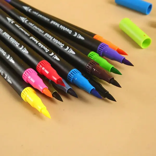 120 Color Dual Tip Brush Pen Set - Image 6