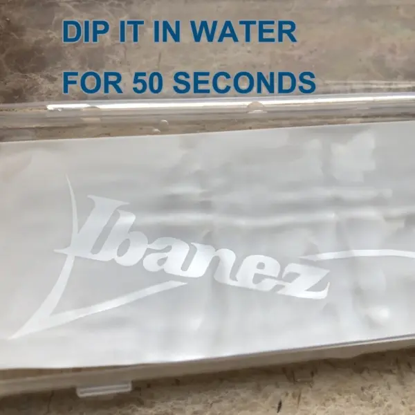 Ibanez Guitar Water Slide Decal Sticker White - Image 2