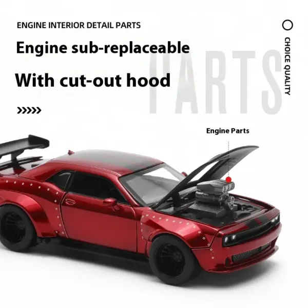 CCA 1:36 Challenger SRT Diecast Model Car - Image 5