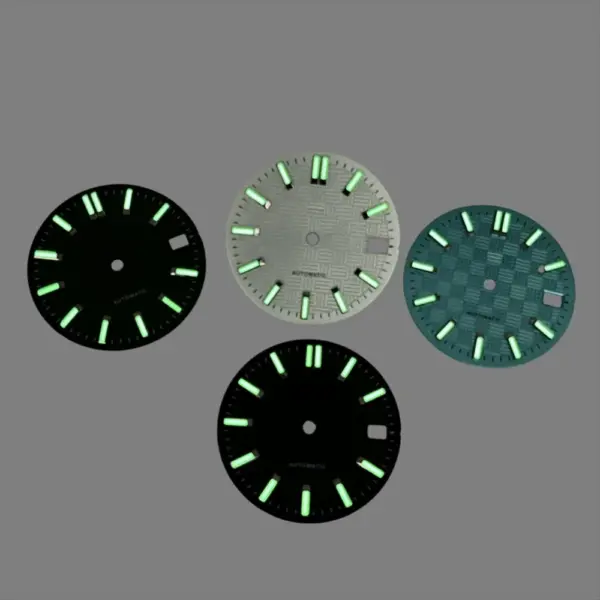 28.5mm Green Luminous Watch Dial for NH35/NH36 - Image 2