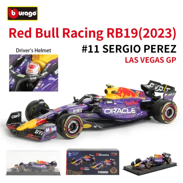 Bburago 1:43 Redbull Racing Diecast Model Car - Image 10