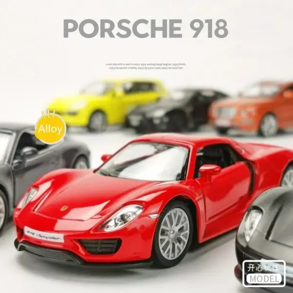 1:36 Porsche 918 Diecast Alloy Model Car - Image 3