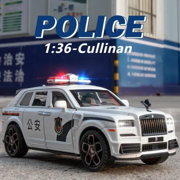 1:36 Rolls Royce Cullinan Police Diecast Model