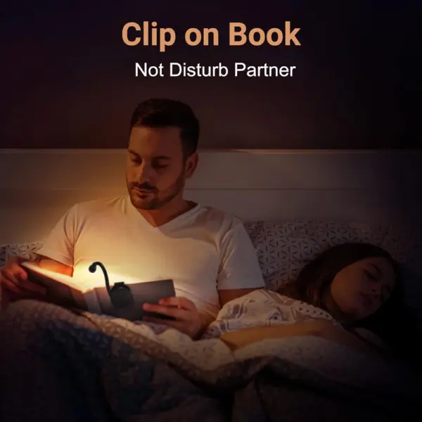 USB Rechargeable 3 Color Book Light Lamp - Image 2