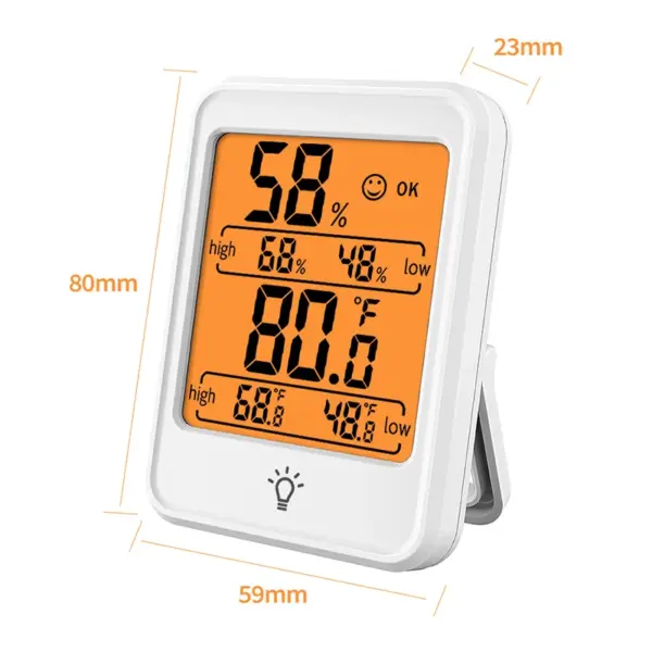 Digital Thermometer Hygrometer with LCD Display - Image 3