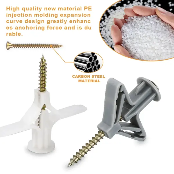 50pcs Nylon Drywall Anchor and Screw Kit - Image 4