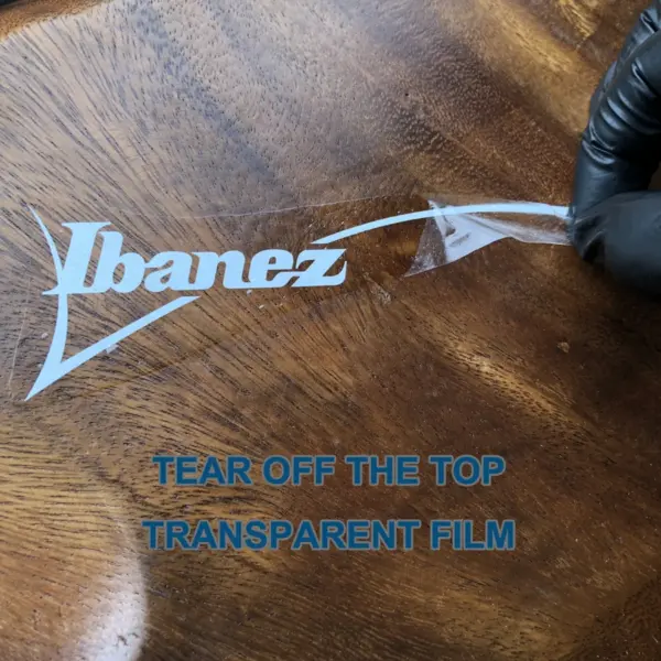 Ibanez Guitar Water Slide Decal Sticker White - Image 5