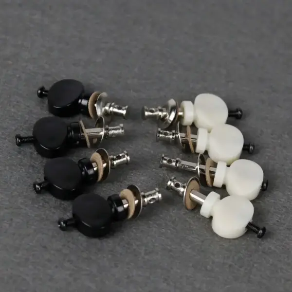 Set of 4 Ukulele Tuning Pegs in Black/White