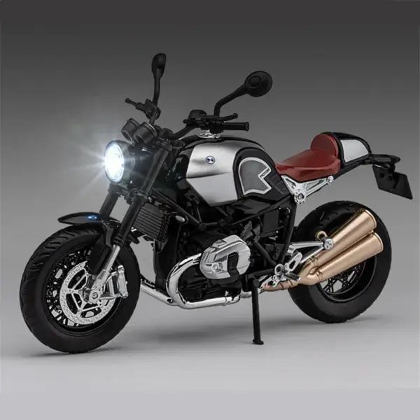 1:12 BMW Retro Alloy Motorcycle Model Toy - Image 5