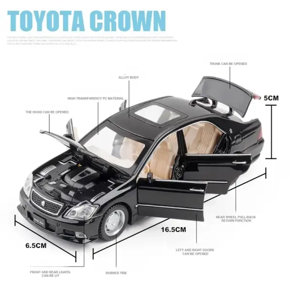 1:32 Scale Toyota Crown Diecast Model Car - Image 3