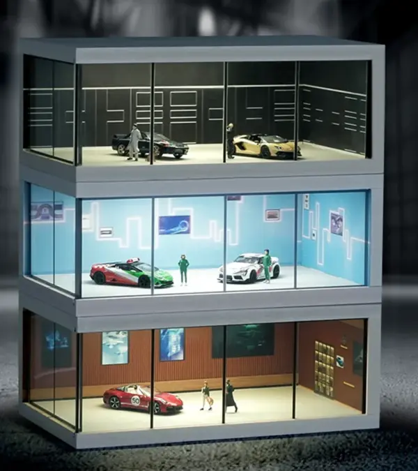 1/64 Scale Miniature Parking Lot Display Case