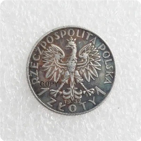 Antique Imitation 1932 Poland 1 Złoty Coin - Image 4