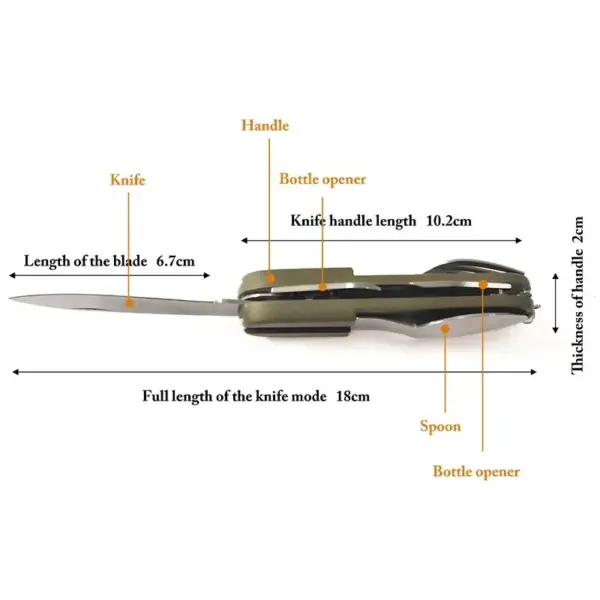 7-in-1 Stainless Steel Camping Utensil Set - Image 6