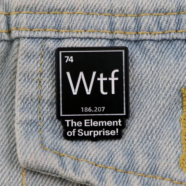 Wtf Element 74 Enamel Brooch Pin - Image 2