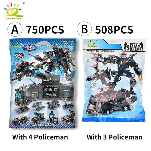 HUIQIBAO Police Station Building Blocks Set - Image 6
