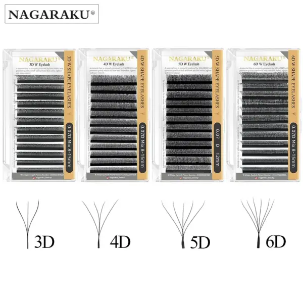 3D/4D/5D/6D W Shape Eyelash Extensions