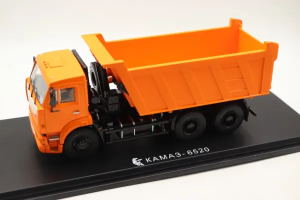 1/43 Scale Diecast KAMAZ-6520 Dump Truck Orange - Image 6