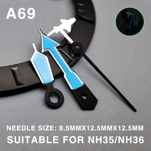Green Luminous Watch Hands for NH35/36 Movement - Image 3