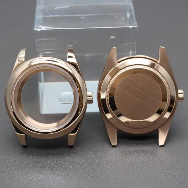 Rose Gold Men's Watch Case for Seiko & Miyota - Image 2