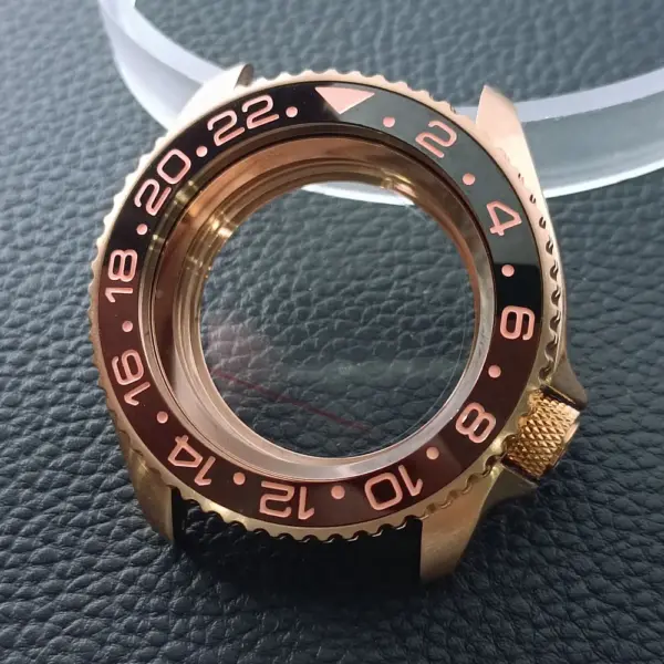 42mm Gold Rose Gold Stainless Steel Watch Case - Image 17