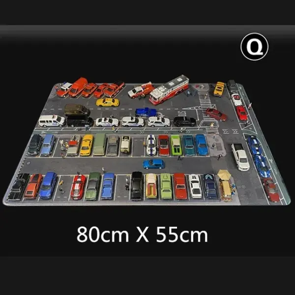 1:64 Scale Parking Lot Scene Mat 80x55cm - Image 24