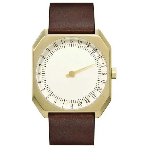 Men's Square Quartz Watch with One Hand Design - Image 10
