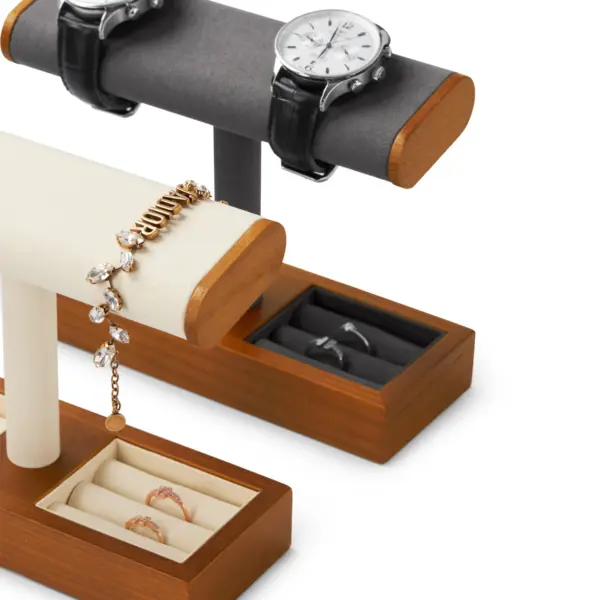 Wooden Jewelry Display Stand for Watches and Rings - Image 6