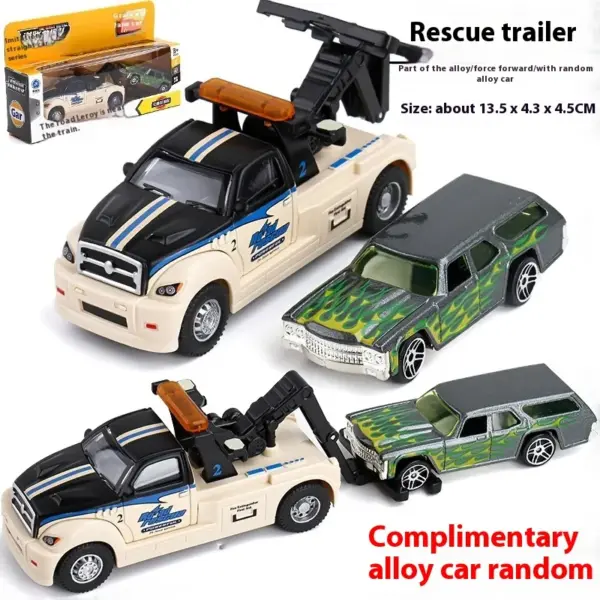 Alloy Tow Truck Toy with Pullback Feature - Image 2