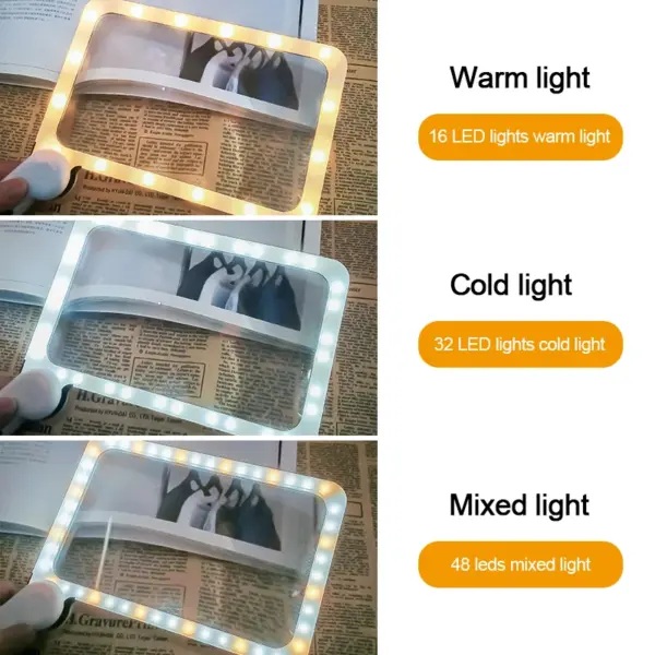 Foldable LED Magnifying Glass with Handle - Image 2