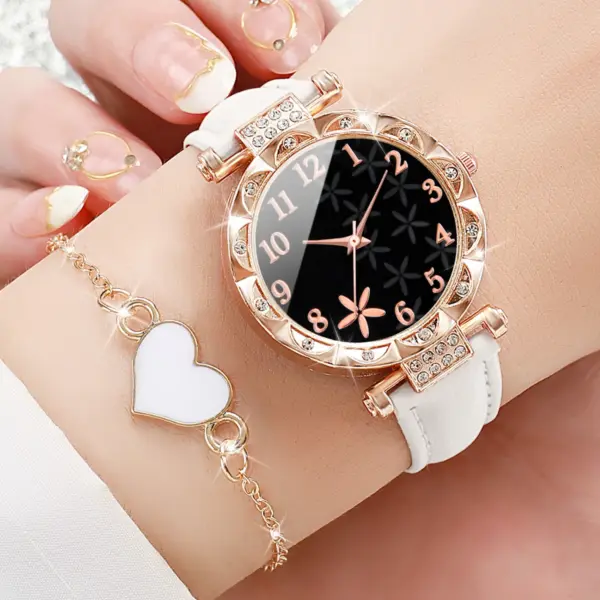 6PC Women's Quartz Watch & Bracelet Set V248 - Image 3