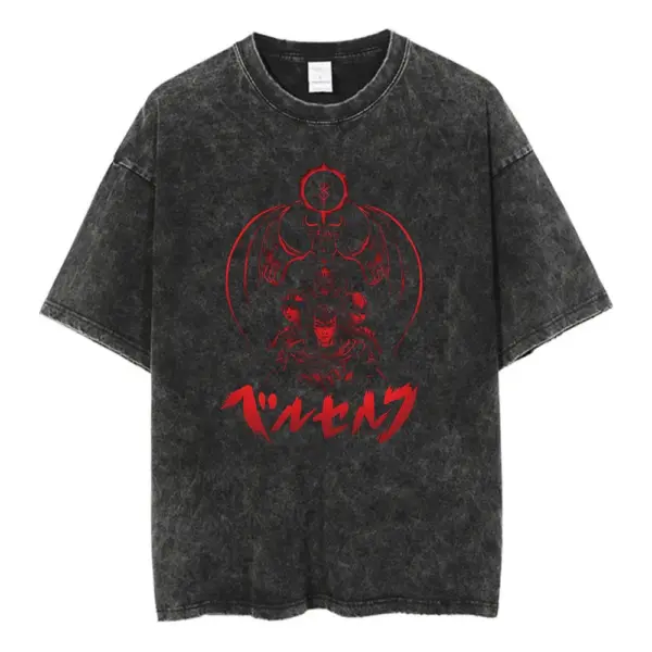 Vintage Anime Graphic Cotton T-Shirt for Summer - Image 4