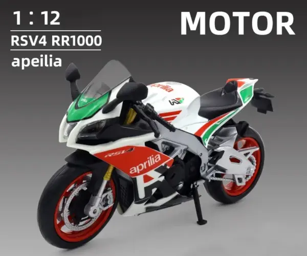 1:12 Diecast Aprilia RSV4 RR1000 Motorcycle Model - Image 7