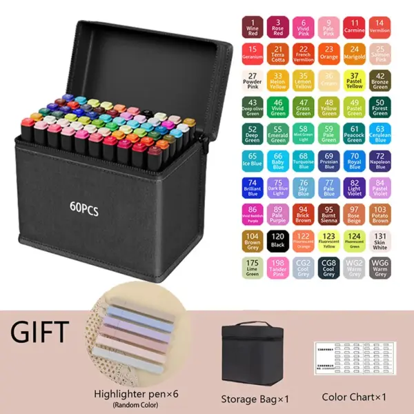 120 Colors Dual Tip Art Markers Set - Image 8