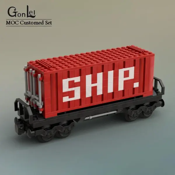 MOC Shipping Container Car Building Blocks Set - Image 2