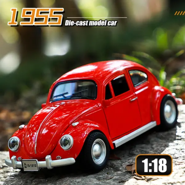 1:18 Scale 1955 Beetle Alloy Toy Car - Image 6
