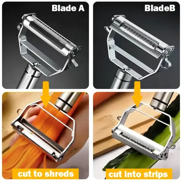 4in1 Stainless Steel Vegetable and Fruit Peeler - Image 3